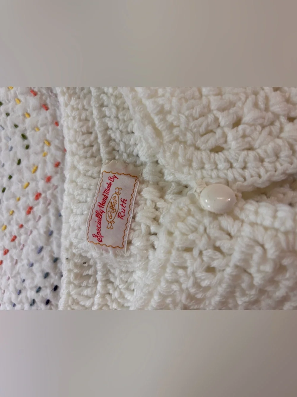 Hand-Crocheted Cream Kids Capelet Shrug